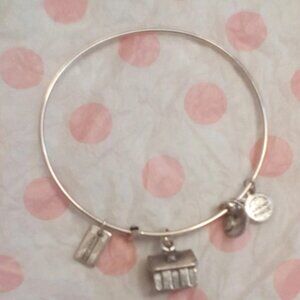 Alex & Ani Monopoly House Home Silver Charm Bangle Bracelet
